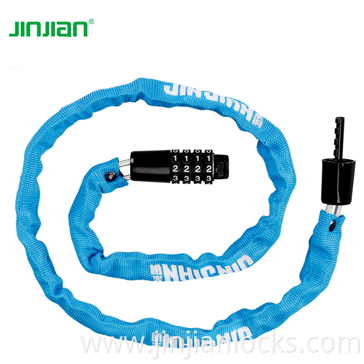 JINJIAN Carbon Steel 4mm X1000mm Chain Cycle Lock Bike Lock Steel Chain Lock Bicycle DIY Sleeve for Kids Bike